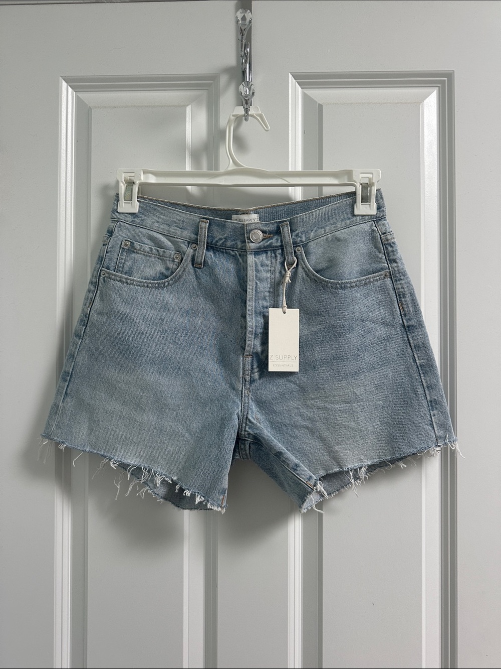 Z Supply Light Wash Denim Cutoff Shorts